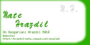 mate hrazdil business card
